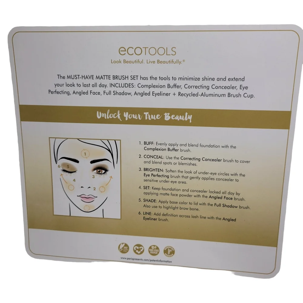 NWOT NIB Ecotools Must Have Matte Brush Set